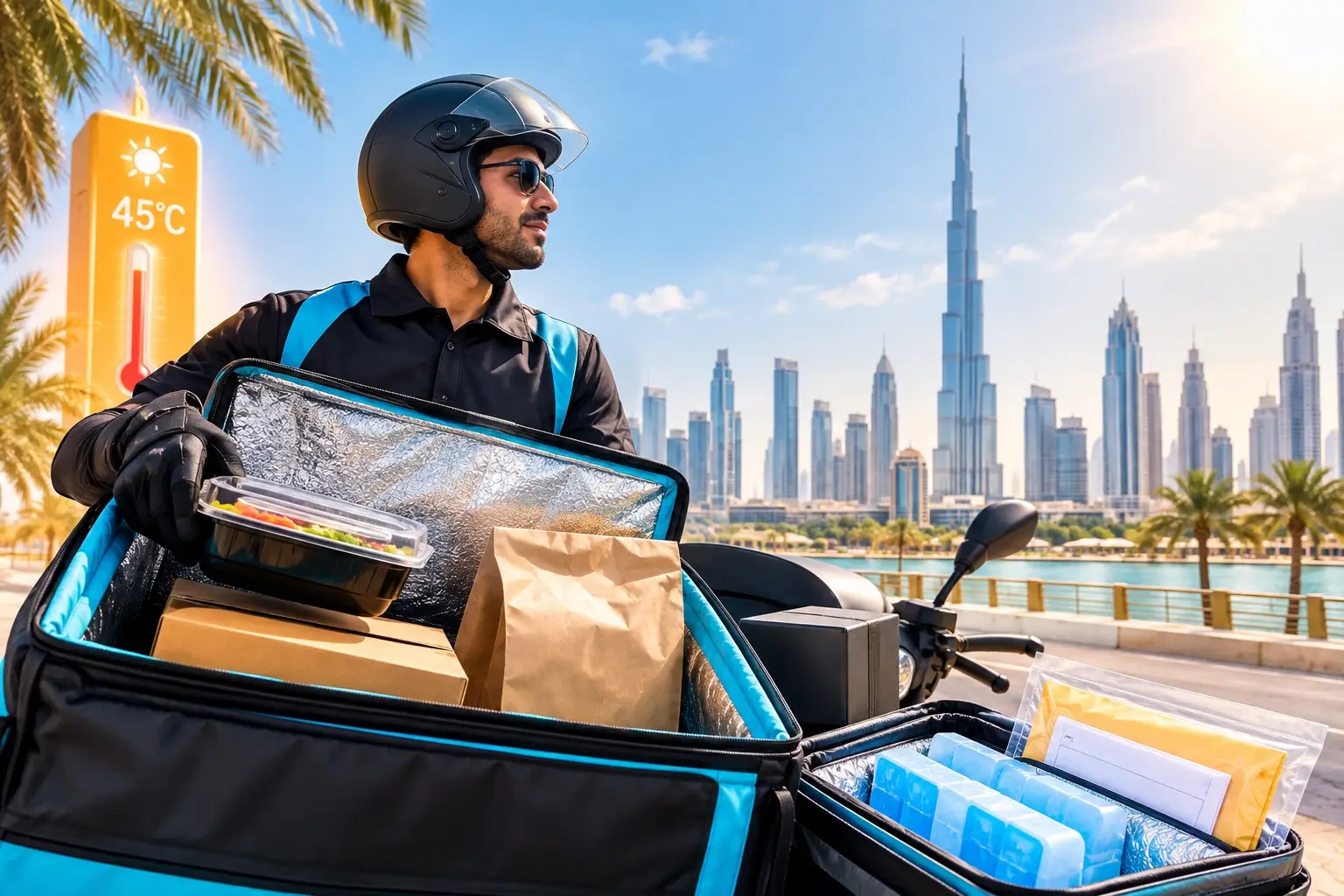 How TaskPul keeps food and parcels cool in 45°C Dubai weather
